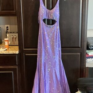 Elegant Purple Sequin Dress